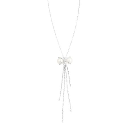 LUTA Jewelry Колье-бантик из серебра с жемчугом