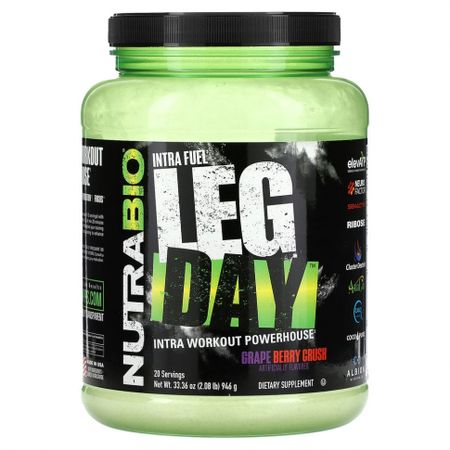 Nutrabio Labs, Intra Fuel Leg Day, Grape Berry Crush, 946 г (2,08 фунта)