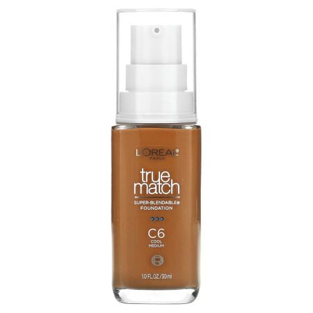 L'Oréal, True Match, супер-смешиваемая основа, охлаждающая среда C6, 30 мл (1 жидк. Унция)