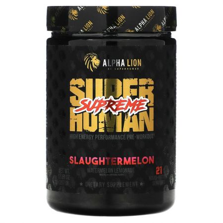 ALPHA LION, SuperHuman Supreme, дыня, арбузный лимонад, 357 г (12,59 унции)