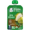 Gerber, Основное питание, Органическое детское пюре из груши и шпината, 3,5 унции (99 г)