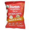 IWON Organics, Органический протеиновый попкорн, сладкий и соленый, 8 пакетиков по 28 г (1 унция)