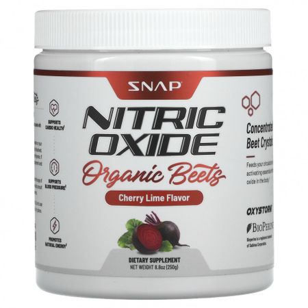 Snap Supplements, Оксид азота, органическая свекла, вишневый лайм, 250 г (8,8 унции)