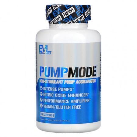 EVLution Nutrition, PumpMode, 60 растительных капсул