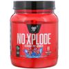 BSN, N.O.-Xplode, предтренировочный комплекс для повышения продуктивности, голубая малина, 1,11 кг (2,45 фунта)