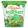 Happy Family Organics, Organic Snackers, сливочный шпинат и морковь, 42,5 г (1,5 унции)