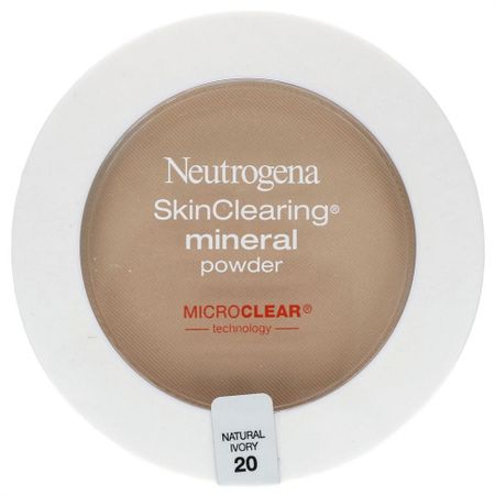 Neutrogena, Минеральная пудра для очищения кожи, натуральная слоновая кость 20, 11 г (0,38 унции)