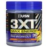 USN, 3XT Max Energy, предтренировочный комплекс с высоким стимулятором и термогенным действием, ананас и манго, 180 г (6,35 унции)