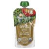 Happy Family Organics, Happy Baby, органический восстанавливающий прикорм, для детей от 6 месяцев, яблоки, листовая капуста и овсянка, 113 г (4 унции)