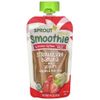Sprout Organic, Смузи, клубника и банан с йогуртом, овощами и семенами льна, 113 г (4 унции)