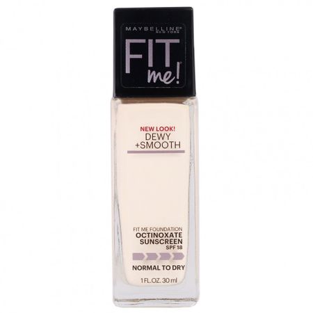 Maybelline, Тональная основа Fit Me, Dewy + Smooth, оттенок 110 «Porcelain», 30 мл