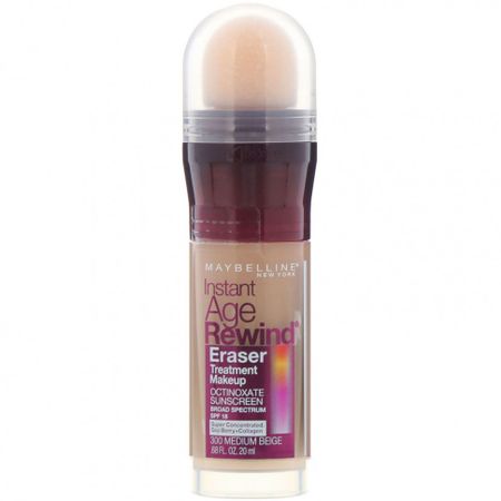 Maybelline, Антивозрастная основа под макияж Instant Age Rewind, Eraser Treatment Makeup, оттенок 300 умеренно бежевый, 20 мл (0,68 жидк. унции)