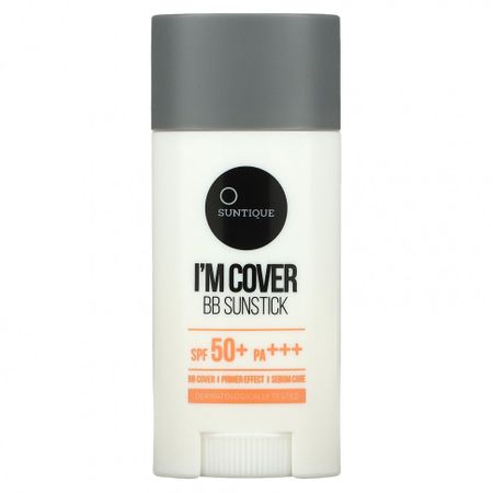 Suntique, I'm Cover, BB Sunstick, солнцезащитный крем SPF 50+ PA +++, 15 г (0,52 унции)