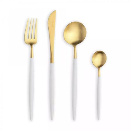 Набор столовых приборов Cutipol Goa white gold 6 персон 24 предмета