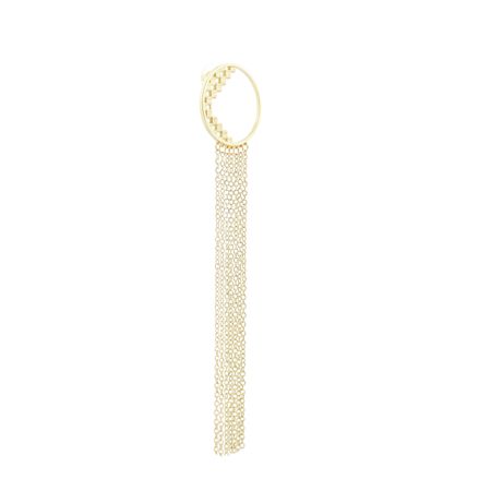 Maru Jewelry Моносерьга «Вышивка» из бронзы с позолотой