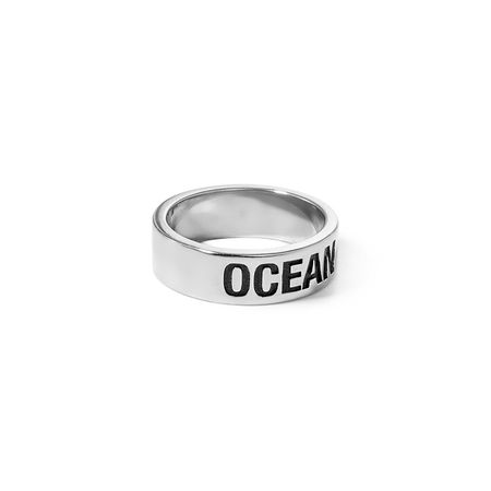 Waves and Gems Кольцо с надписью «OCEAN»