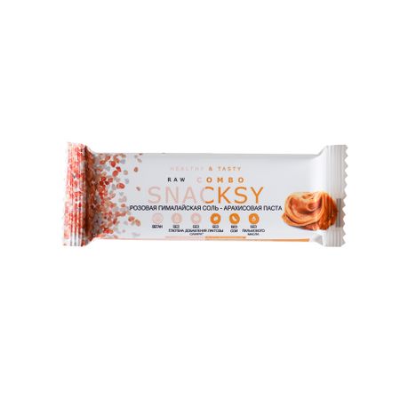 Батончик Snacksy Raw Combo с арахисом и солью 55 г
