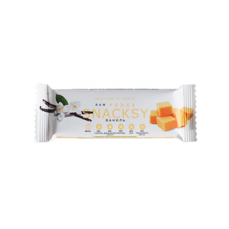 Батончик Snacksy Raw Fudge с ванилью 55 г