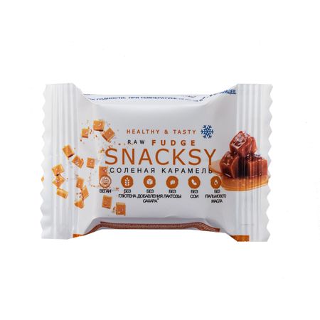 Батончик Snacksy Mini Raw Fudge с соленой карамелью 20 г
