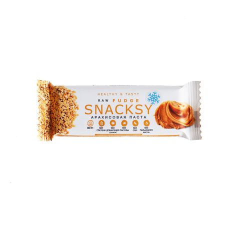 Батончик Snacksy Raw Fudge с арахисовой пастой 55 г