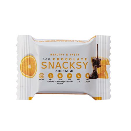 Батончик Snacksy Mini Raw Chocolate с апельсином 20 г