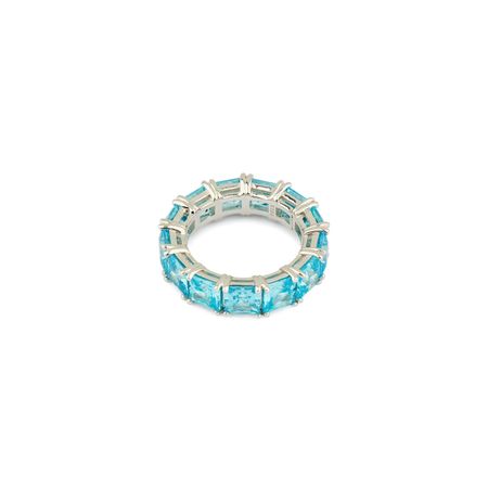 Holy Silver Кольцо из серебра с дорожкой из голубых кристаллом