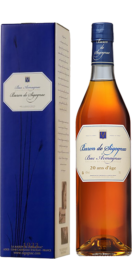 Baron de Sigognac 20 ans d'age Armagnac AOC (gift box)