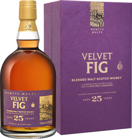Wemyss Malts Velvet Fig Matured In Sherry Casks Blended Malt Scotch Whisky 25 y.o. (gift box)