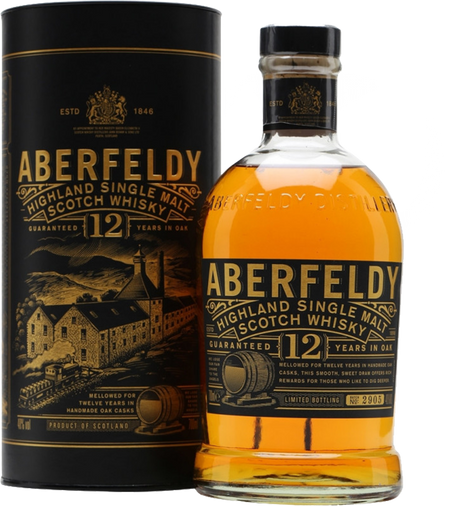 Aberfeldy Highland Sing Malt Scotch Whisky 12 y.o. (gift box)