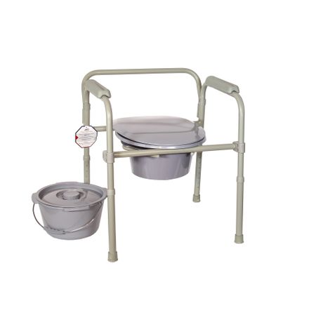 КРЕСЛО-ТУАЛЕТ СТАЛЬНОЕ ОКРАШСКЛАДНОЕ СО СПИНКОЙ AMCB6806 5595₽