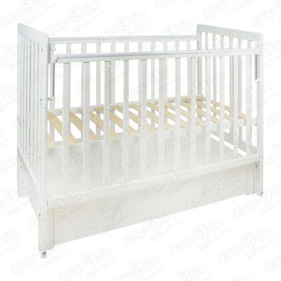 Кровать-маятник Фея с ящиком 60х120см белая купить недорого