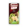 Шоколад  Torras белый с кусочками киви без сахара 75 г