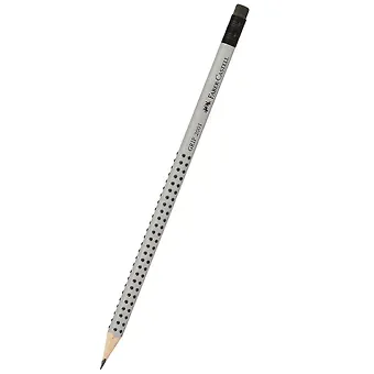 Карандаш чернографитовый с ластиком "GRIP 2001" HB, трехгранный, Faber-Castell
