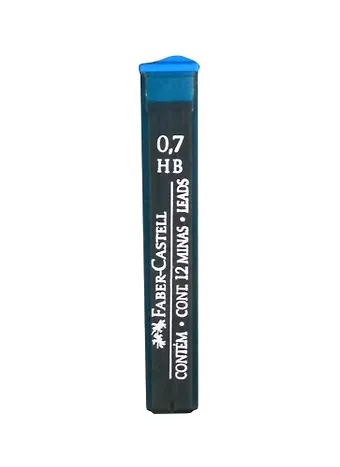 Грифели для механических карандашей Faber-Castell "Polymer", 12шт., 0,7мм, HB