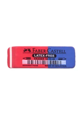 Ластик "latex-free", скошенный, комбинированный, синтетический каучук, 56*20*7мм, Faber-Castell