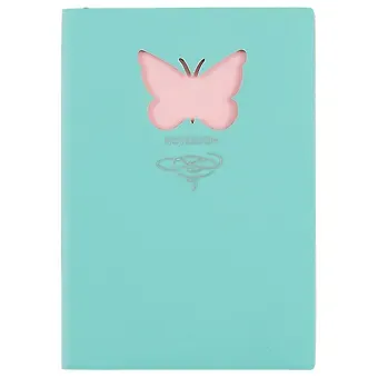Книга для записей «Butterfly», мятная, 80 листов, А6+