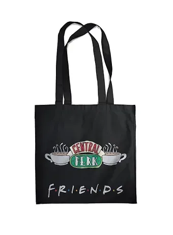 Сумка-шоппер. Friends. Central perk (черная, 38х43 см, длина ручек 58 см)