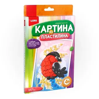 Картина из пластилина Снегирь (4+) (Пз/Пл-002) (Живопись из пластилина) (коробка) (Lori)