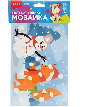 Увлекательная мозаика (набор малый) "Белочка и снеговик" Км-025