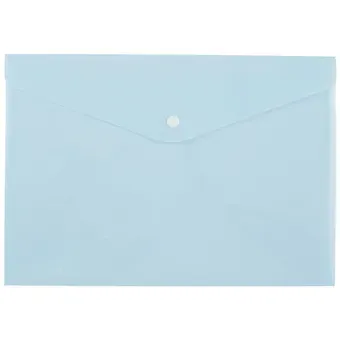 Папка-конверт А4 на кнопке "Pastel" пластик 0.18мм, ассорти
