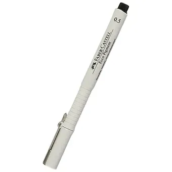 Ручка капиллярная Faber-Castell, Ecco Pigment, черная 0,5 мм