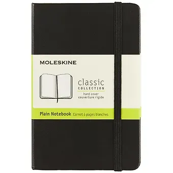 Записная книжка Moleskine Classic Pocket, нелинованная, чёрная, 96 листов, А6