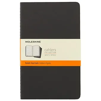 Набор книг для записей Moleskin Cahier Journal Large, 3 штуки, чёрные, 40 листов, А5