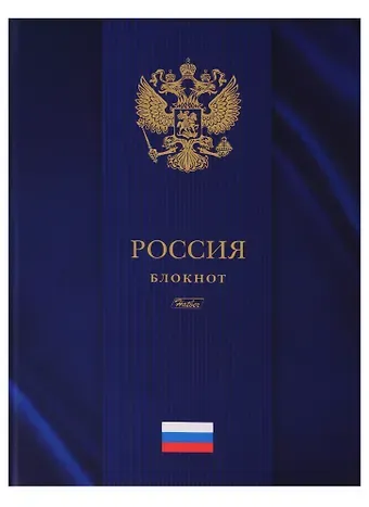 Книга для записей А4 80 листов клетка "Россия"