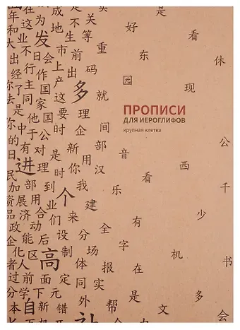 Тетрадь для записи иероглифов в крупную клетку "Прописи", B5, 16 листов