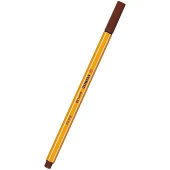Ручка капиллярная Stabilo, Point, коричневая 0,4 мм