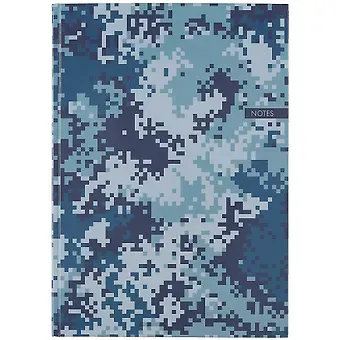 Книга для записей А4 100л кл. "Синий хаки" 7БЦ, глянц.ламинация