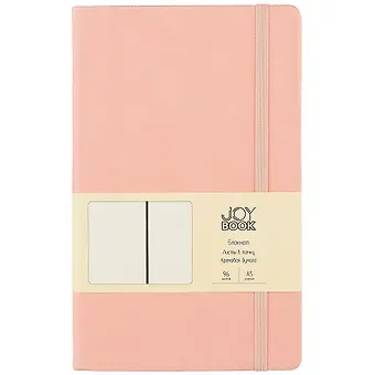 Книга для записей А5 96л тчк. "Joy Book. Персиковый пунш" иск.кожа, тв.переплет, ляссе, резинка, инд.уп.
