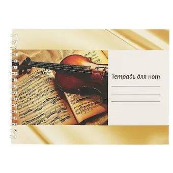 Тетрадь для нот Перископ, "Скрипка на нотах", А5, 12 листов