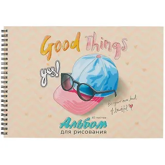 Альбом для рисования Listoff, Good things, А4, 40 листов, на спирали